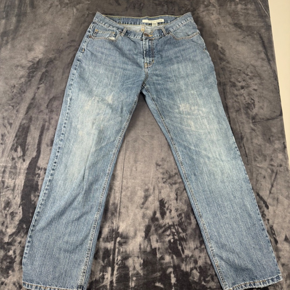 DKNY Jeans Straight Leg Mens 36x34 Blue Denim Medium Wash Classic 5-Pocket